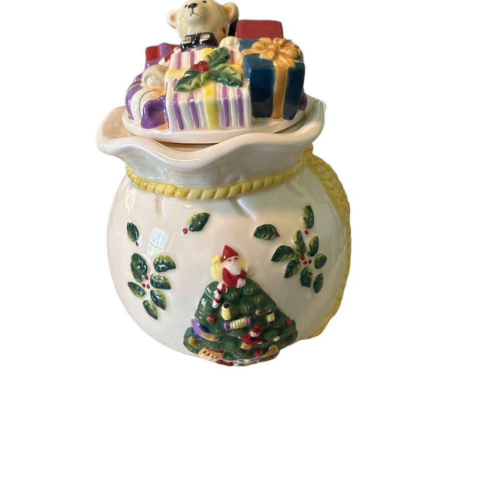 Vintage Spode Ceramic Holiday Christmas Cookie Jar 2005